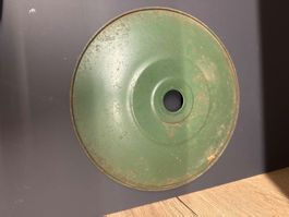 Lampe abat-jour vintage émaillé vert