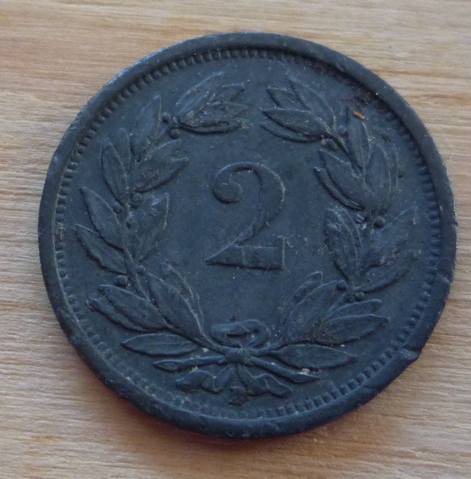 Tutti le monete: 2 Rappen 1944 – Usato da Rieden SG venduto da Brockehuesli 1