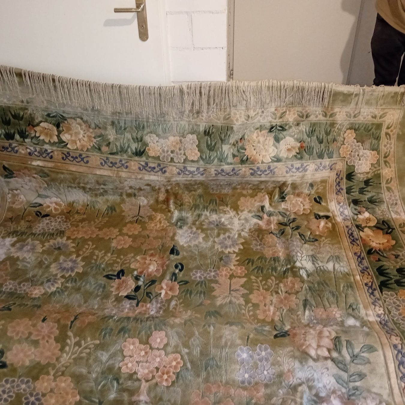 Teppiche: Orientteppich Blumenmuster grün beige gebraucht – Gebraucht aus Dallenwil von SeMiFi 4