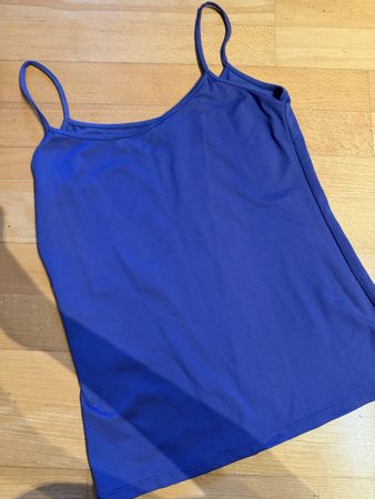 Trägertop Spaghetti dunkelblau violett Gr XS neuwertig