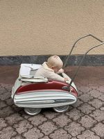 Antik Wisa Gloria Puppenwagen 1950er