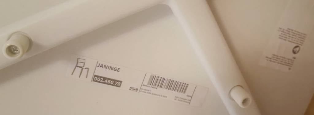 Ikea Sedie: Stuhl IKEA JANINGE , weiss – Usato da Bern venduto da sv-trade 3
