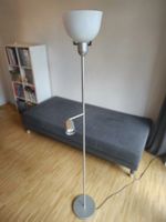 Floor lamp with reading light silver
