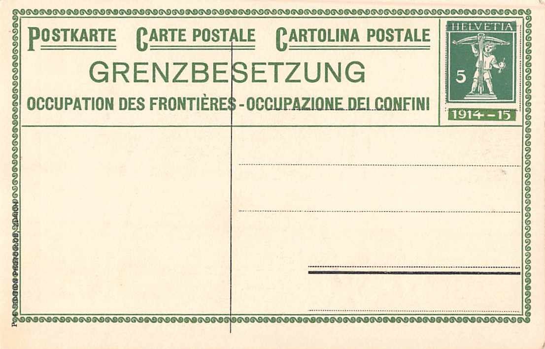 Cartoline postali: 5 MILITÄR-Ansichtskarten - u.a GRENZBESETZUNG 1914 – Usato da Lufingen venduto da TopAnsichtskarten 5