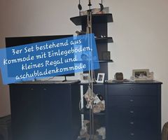 Kommodenset mit Regal, dunkelblau