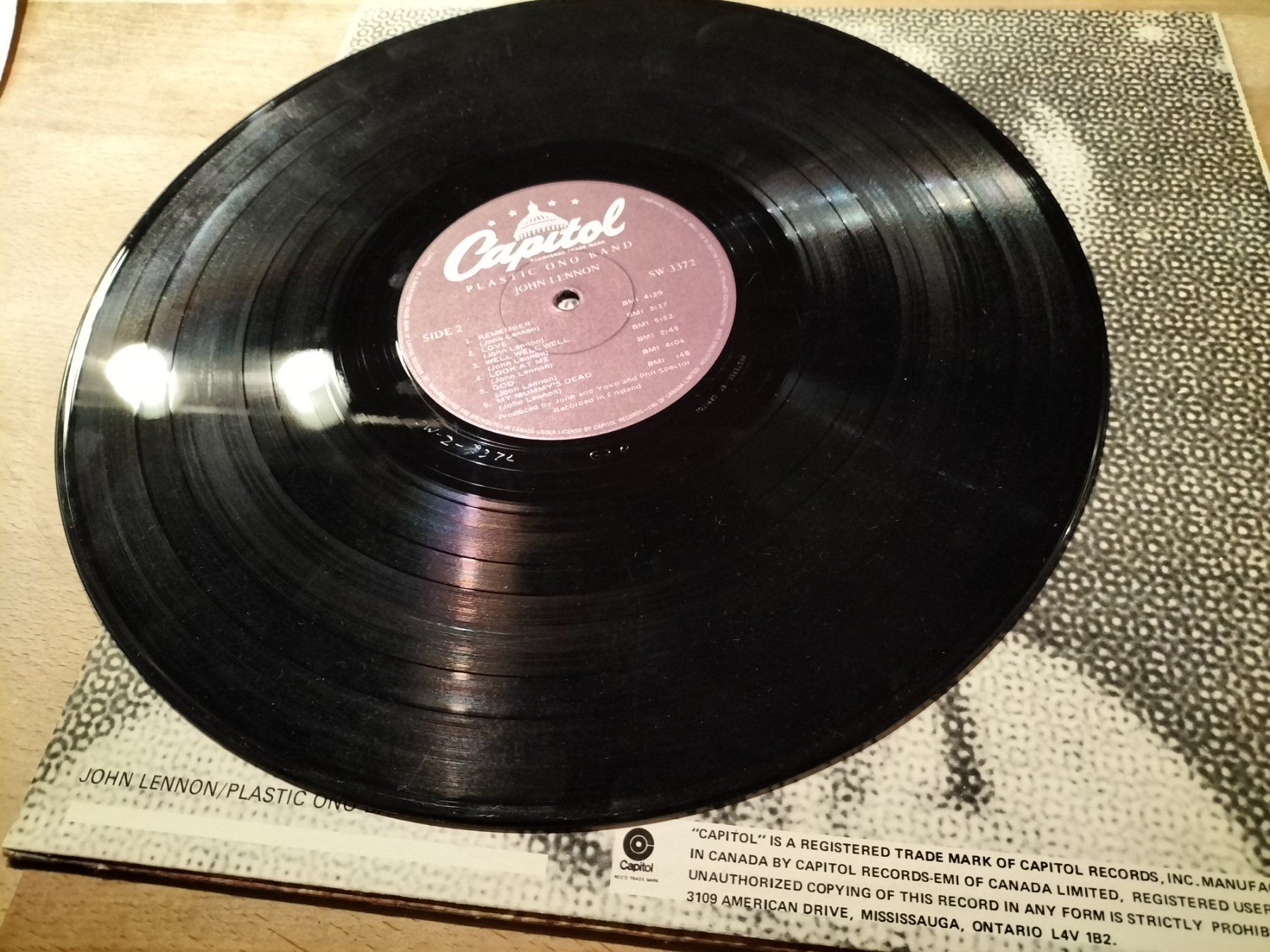 Schallplatten: John Lennon / The Plastic Ono Band – Gebraucht aus Biel / Bienne von Music74 2