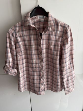 Collection L Damenbluse Gr. 40, Kariert, rosa