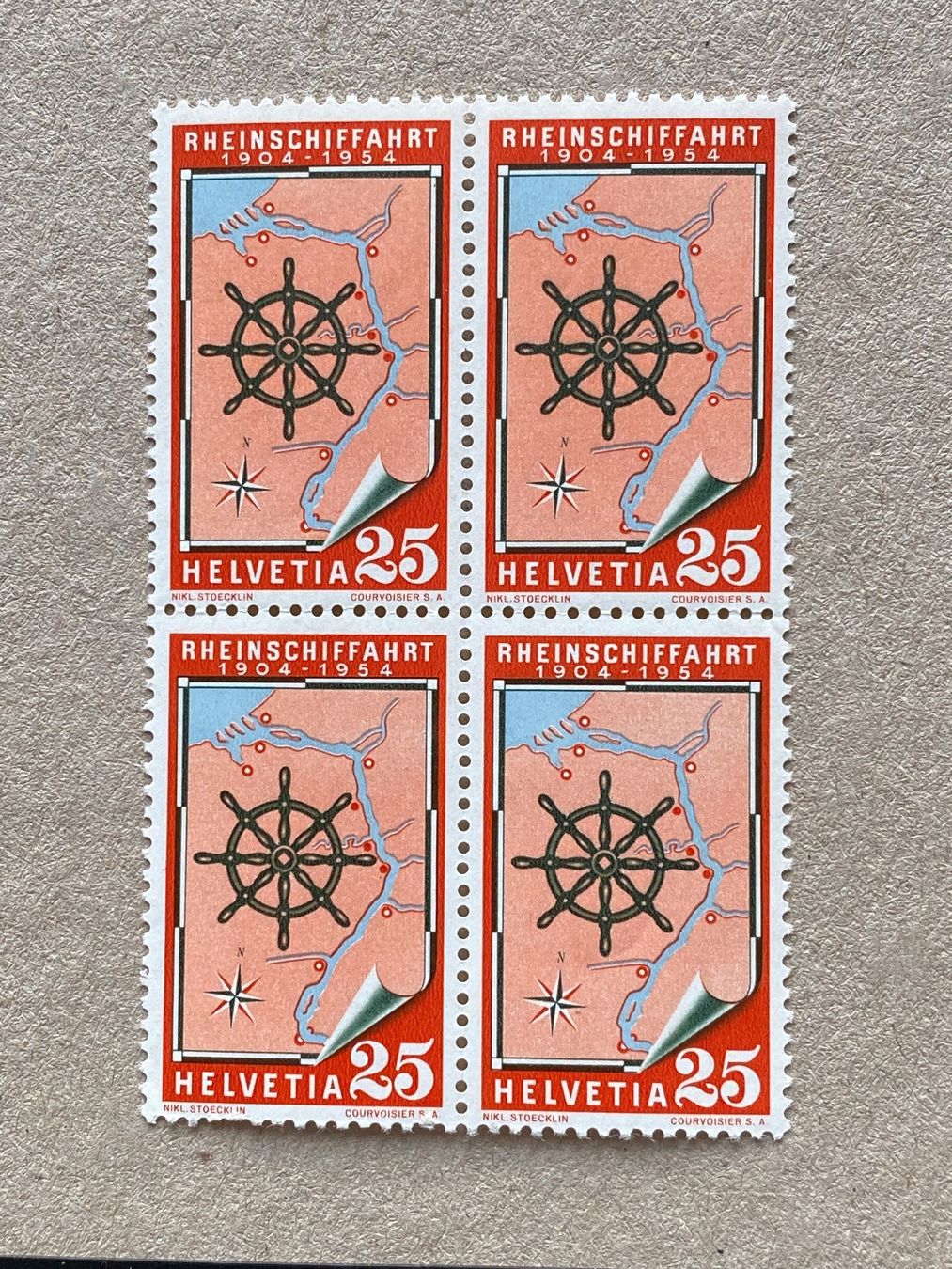 Tutti i francobolli: 318, Viererblock, postfrisch, Druckverschiebung – Usato da Aarau venduto da hilde47