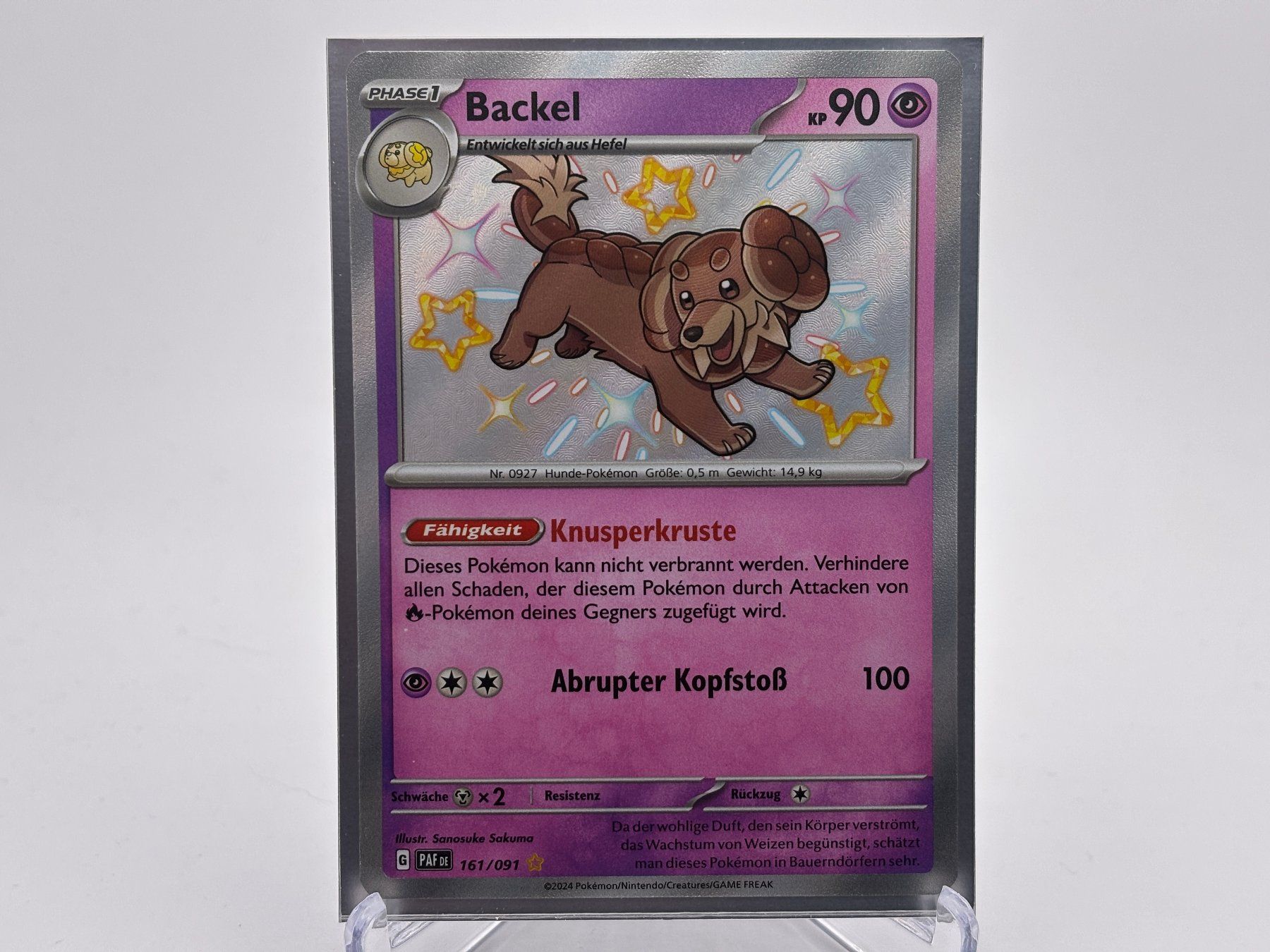 Pokémon Carte collezionabili: Paldeas Schicksale - Backel  (PAF 161) - DE – Nuovo (secondo la descrizione) da Allschwil venduto da Bullach