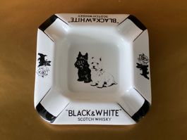 "Black & White" Aschenbecher Vintage Retro Sammlerstück