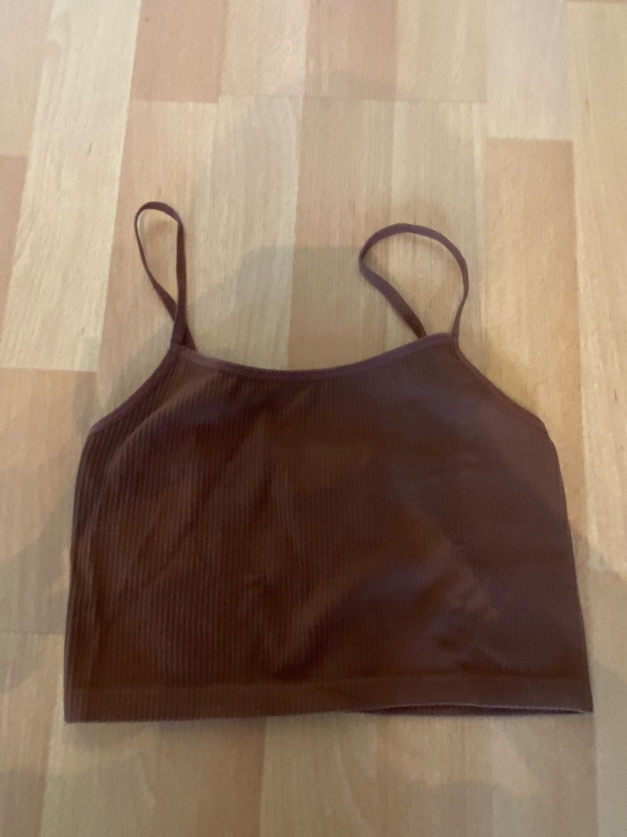 Top: Braunes Crop Top – Usato da Basel venduto da celinefille