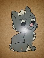 Holzkatze mit Kleiderhaken für Garderobe