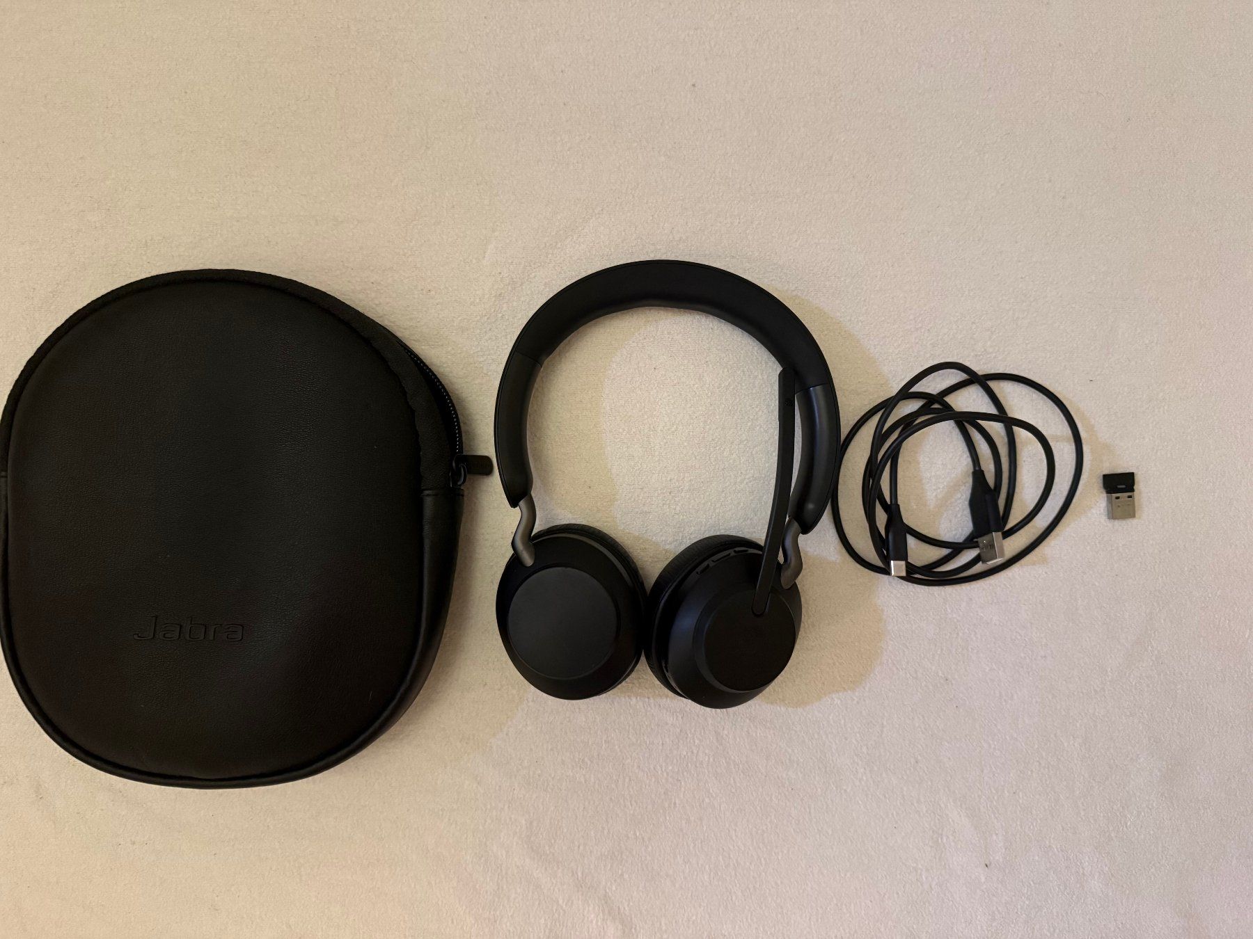 Jabra Kopfhörer: Jabra Evolve2 65 MS Headset inkl. Link 380 Dongle + Case – Gebraucht aus Bern von mat_rl7h