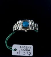 Bague Style Bracelet Montre Jubilée Turquoise Argent 925