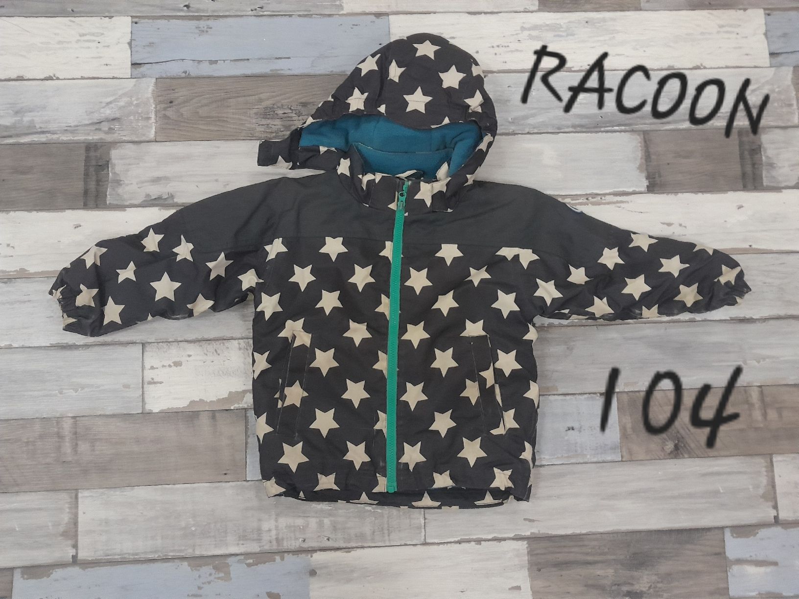 Racoon Jacken & Mäntel: 104 Racoon Jacke Winter blau Sterne – Gebraucht aus Sevelen von boutiquenounou