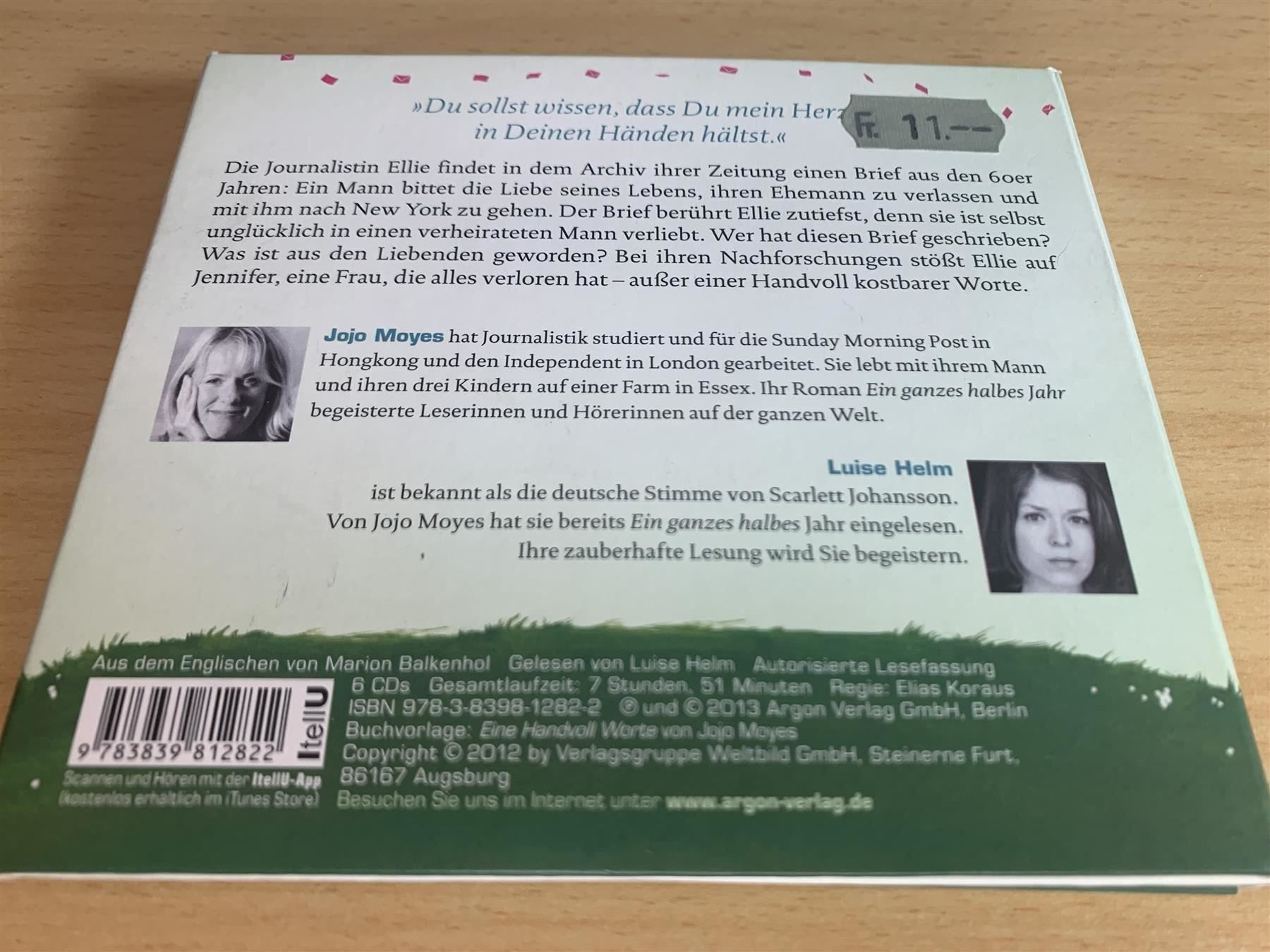 CD: Jojo Moyes - Eine Handvoll Worte – Usato da Rikon im Tösstal venduto da Alpenmutz 1