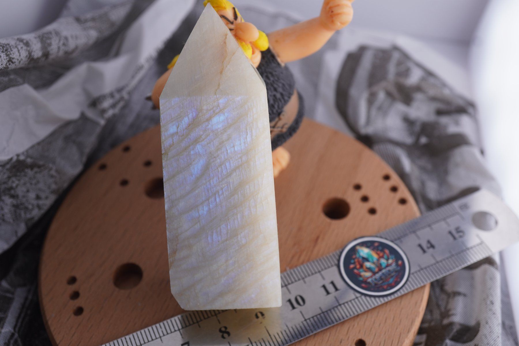 Minerali & Pietre curative: Mondstein     Spitze   ca 80mm x 28mm – Nuovo e nell'imballaggio originale da Eschenbach SG venduto da topstone 6