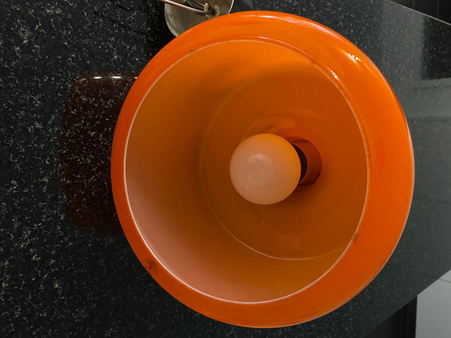 Lampadari & plafoniere: Orange Glas Hängelampe, Vintage! – Usato da Bätterkinden venduto da Albera 1