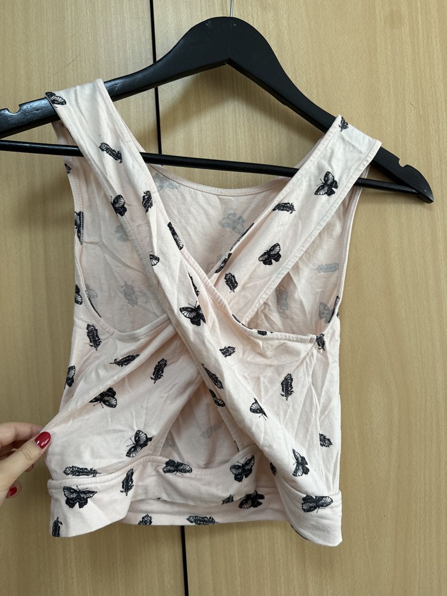 Top: Bauchfrei Top rosa mit Schmetterling Gr. M – Nuovo (secondo la descrizione) da Thun venduto da Vans_98 1