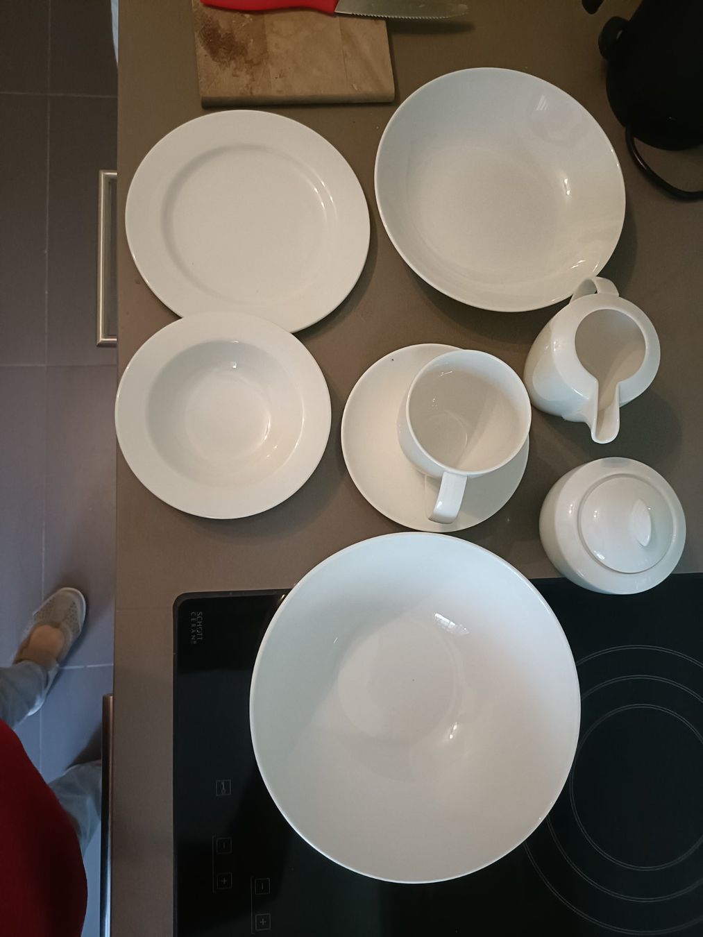 Set di piatti: Christopher Stuart Optima Geschirrset, Cafe White – Usato da Basel venduto da DeMtz.