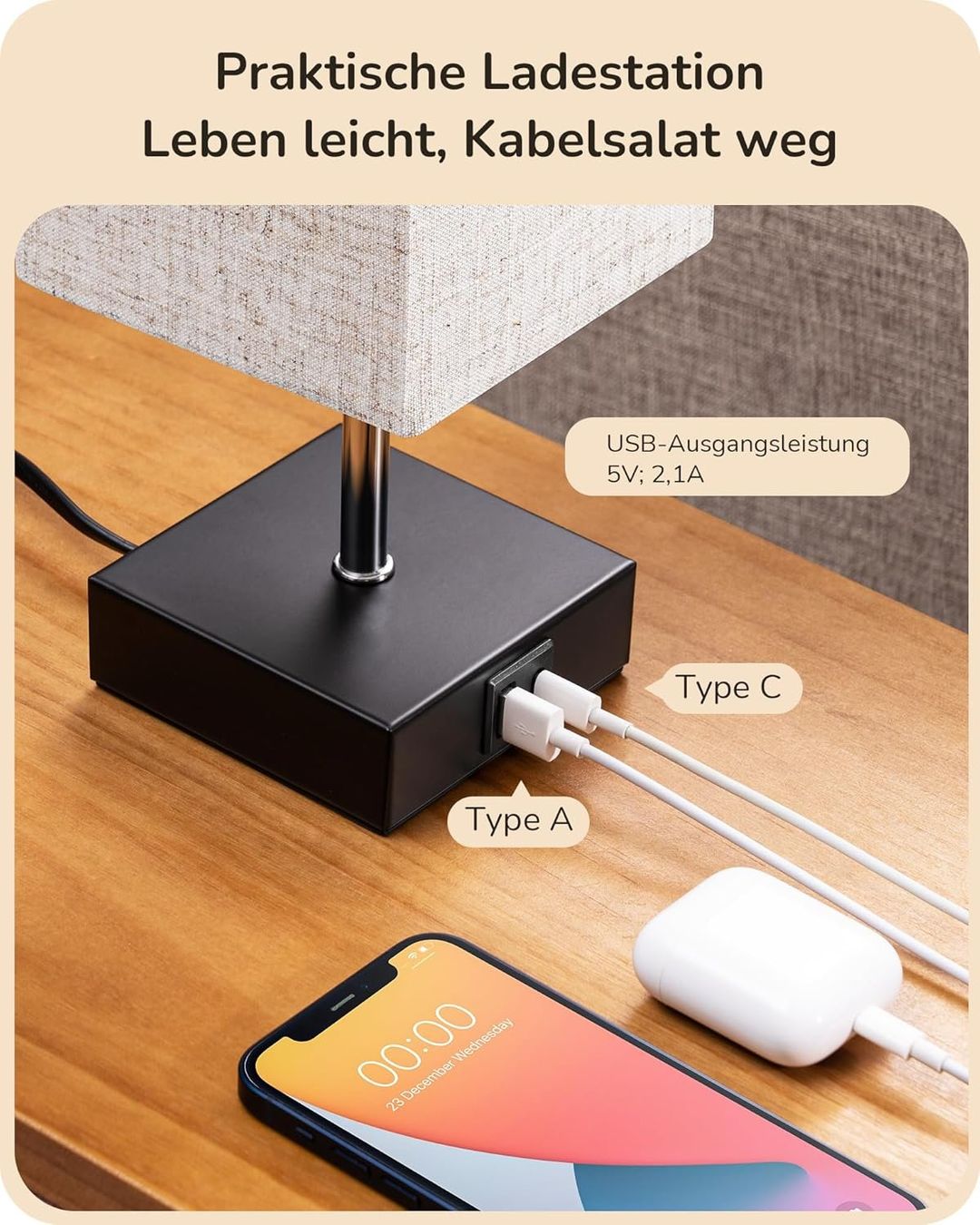 Lampade: Nachttischlampe Touch Dimmbar 2er Set – Nuovo e nell'imballaggio originale da Nuglar venduto da SaleRitter 3