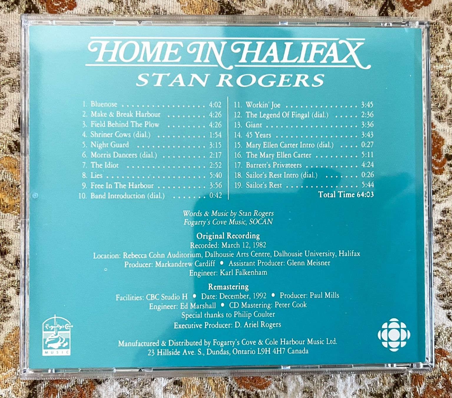 CD: Home in Halifax: Stan Rogers CD – Usato da Oftringen venduto da Vucki 1