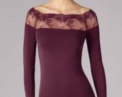 WOLFORD Filigra LACE Dark orchid Shirt Spitze Pullover Gr.M