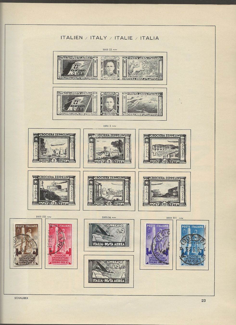 Alle Briefmarken: Marken Italien 1930 bis 1934 – Gebraucht aus Au ZH von xelagreb01 6
