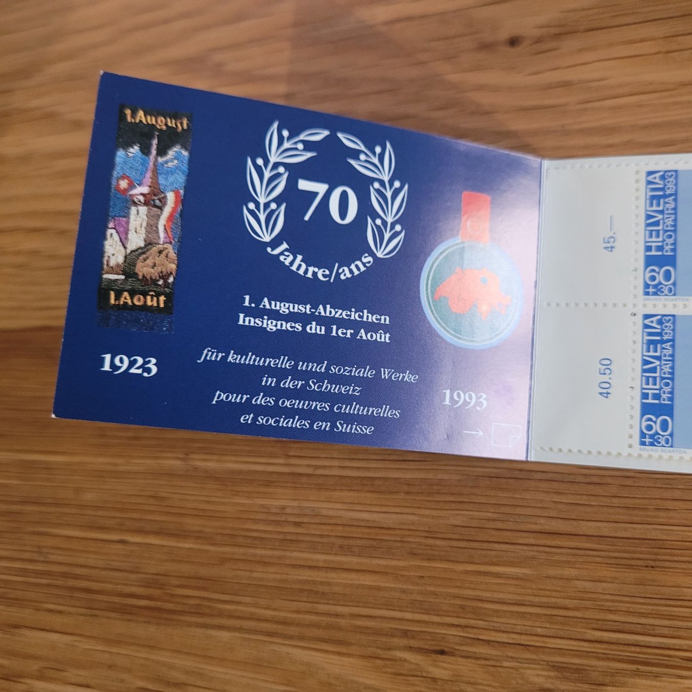 Alle Briefmarken: Markenheftchen Carnet De Timbre pro Patria 1993 – Gebraucht aus Biel/Bienne von Destockweb 2