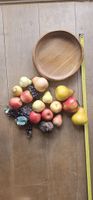 Künstliche Früchte mit Holzschale Dekoration Set