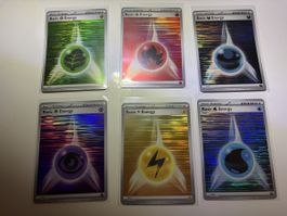 6er Set Holo Energie Karten Pokemon SVE EN 17/18/19/20/21/23