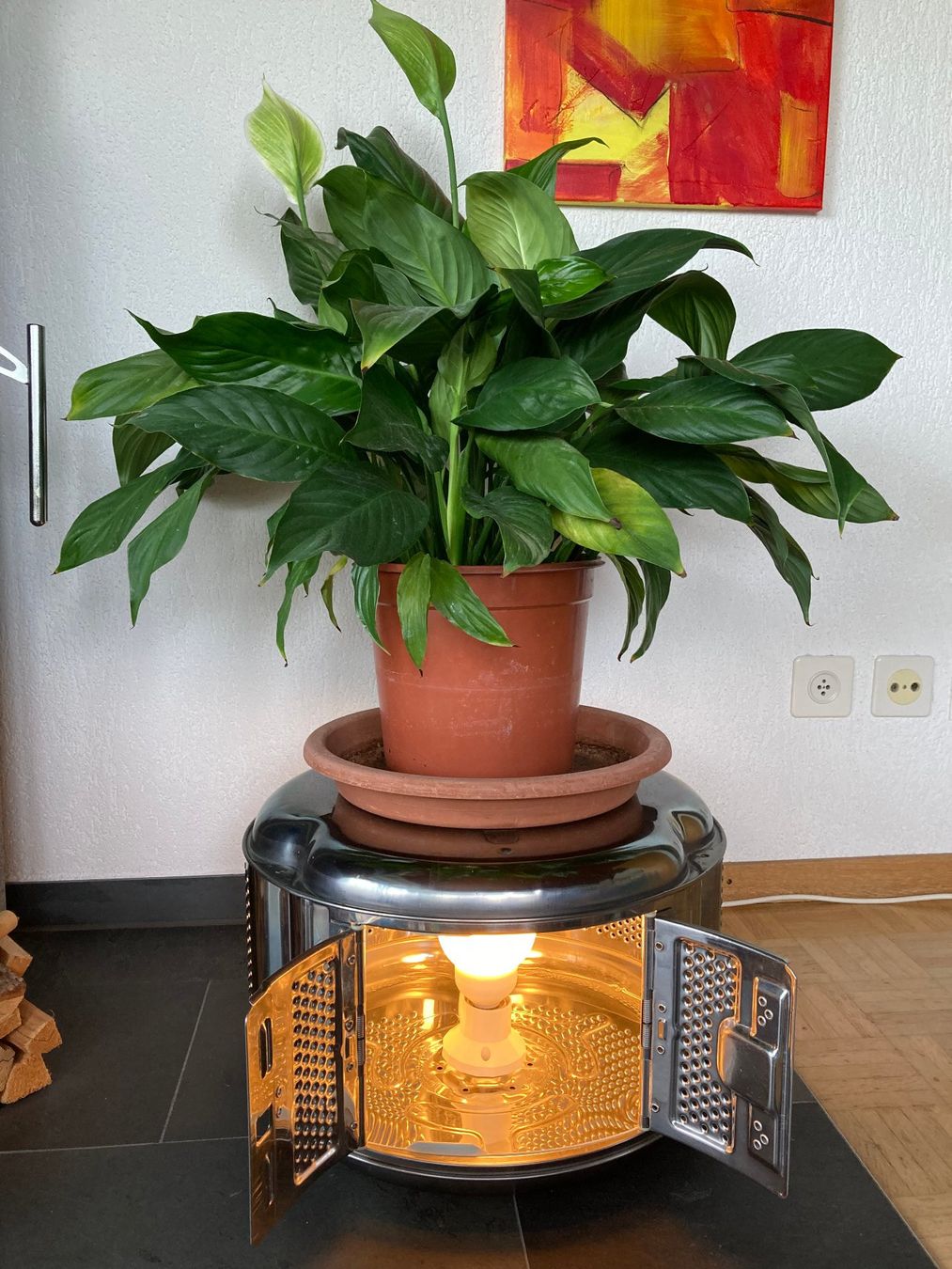 Lampade: Vintage: Waschmaschinentrommel-Lampe – Usato da Herisau venduto da beate011171