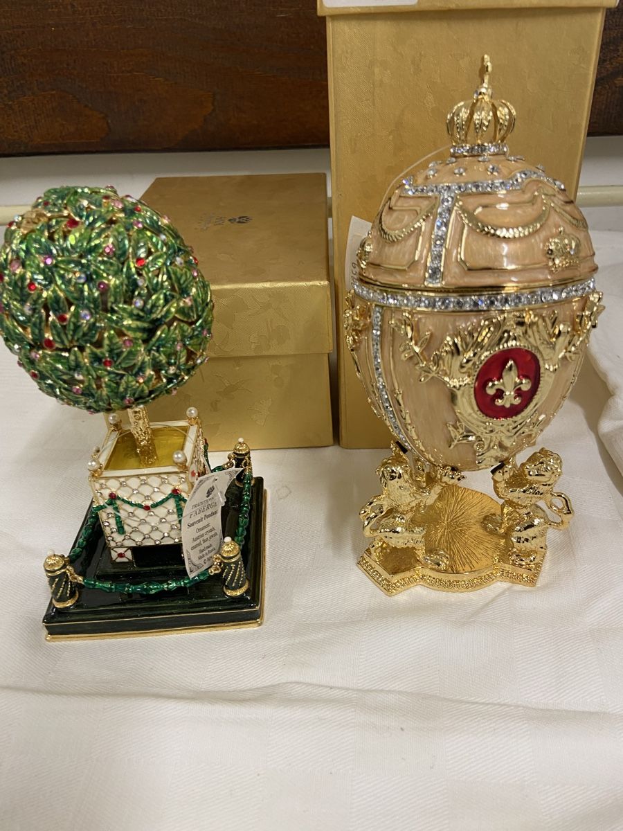 Tutte le decorazioni: Dekorative Fabergé-Eier mit Boxen 2 Stk. – Usato da Dietikon venduto da brocki-eyra 3