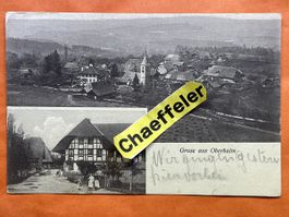 1912 Gruss aus Oberbalm BE, gelaufen, Rarität