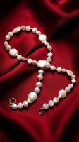 Collier de perles baroques billes or et fermoir or 18 carats