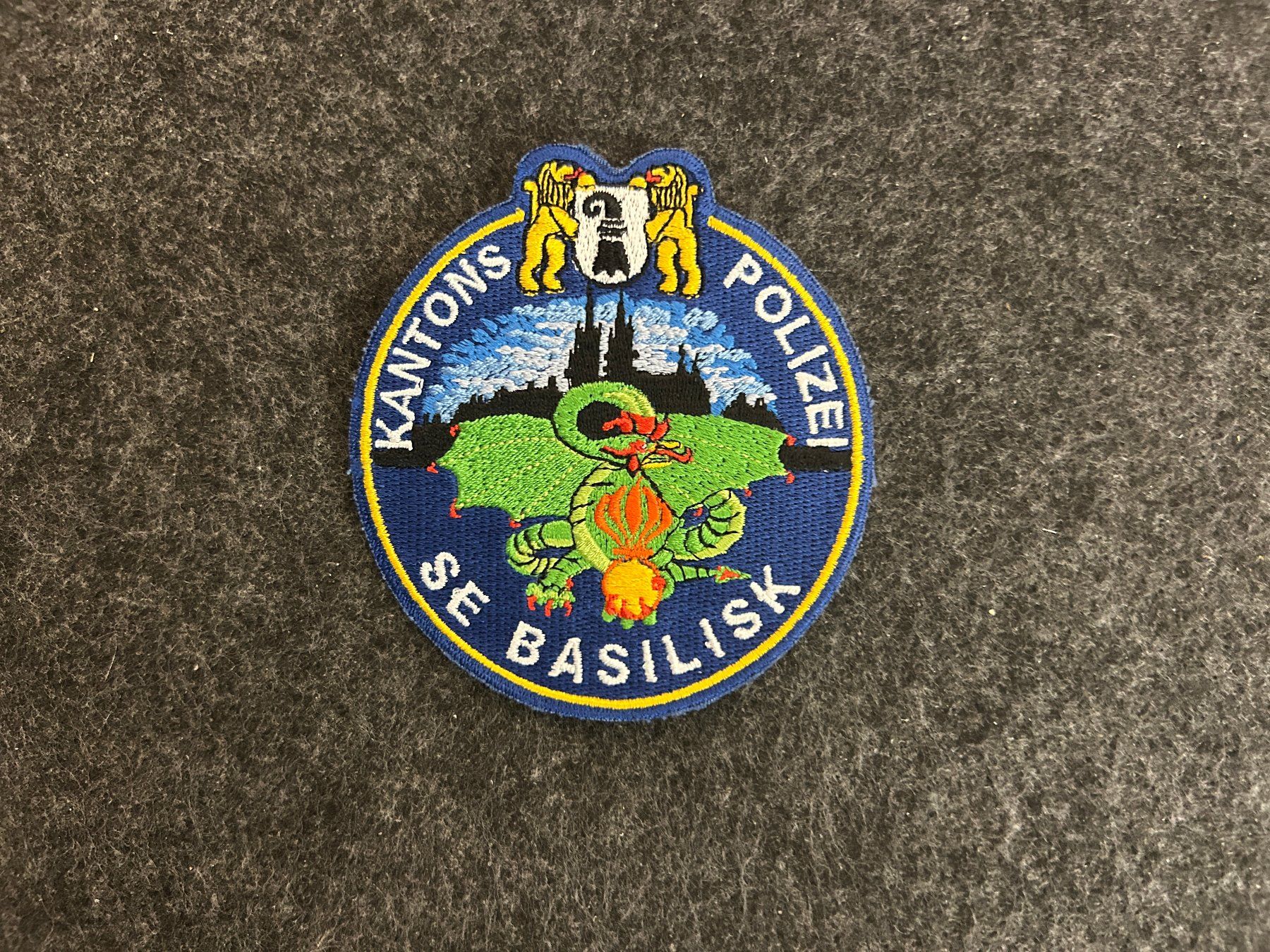 Plaketten & Abzeichen: Patch, BS, Kantonspolizei Basel-Stadt, SE BASILSIK – Gebraucht aus Berikon von DGC-1995