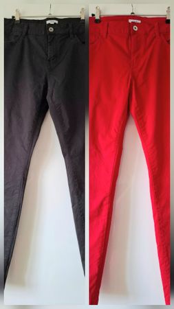 Damen Hosen OVS, Gr. 42, rot und schwarz