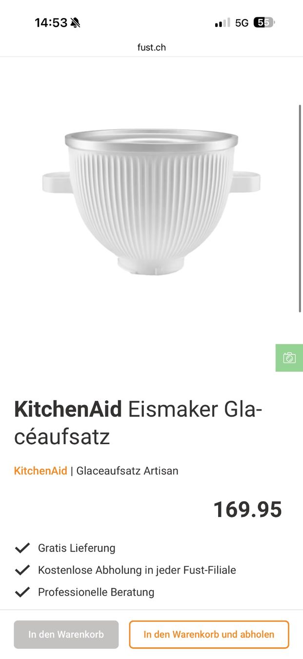 Elettrodomestici da cucina: Neuer Kitchen Aid Eis Cream Maker – Nuovo (secondo la descrizione) da Thayngen venduto da Lovely_Family 2