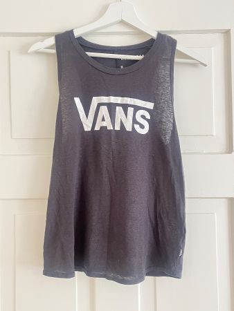 Vans Damen Tank Top XS schwarz – klassisches Logo Shirt