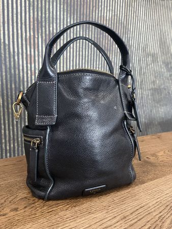 Sac à main Fossil noir en cuir