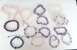 Schöne Edelstein Armbänder Set, verschiedene Farben!