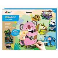 Scratch Jointed Puppet Forest Animals (Kratzbild)