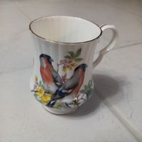 Royal Windsor Sammel-Tasse, Wintervögel Goldrand, England 52