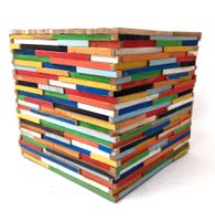 Beistelltisch 75 x 30 x 30 cm Hocker Mischholz Sitzhocker