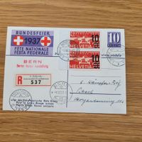 Luftpost Bundesfeier 1937 Bern Basel