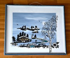 Original-Scherenschnitt mit Acryl-Malerei von Ursula Regez