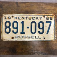 🇺🇸 1966 Vintage U.S. Autoschild - Kentucky 891-097