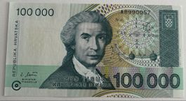Kroatien 100‘000 Dinara 1993 Neuwertig