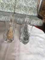 6 Vintage Trinkgläser mit Schiff-Motiv (H: 15cm) Set