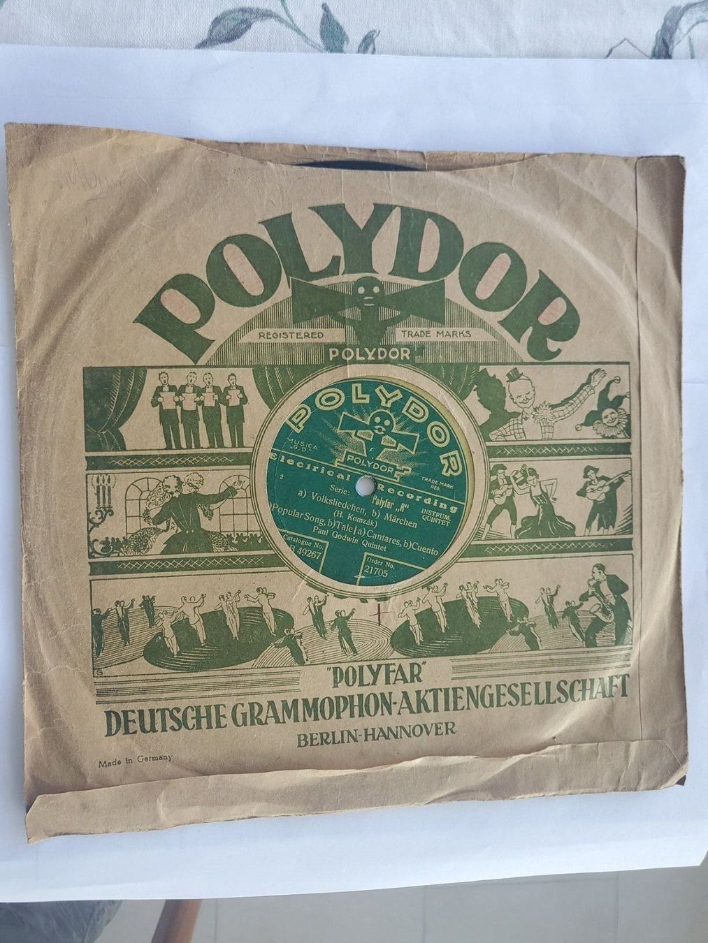 Schallplatten: Schellackplatte Polydor Gra. Abuelecita Paul Godwin Quartett – Gebraucht aus Unterägeri von 0alfa0